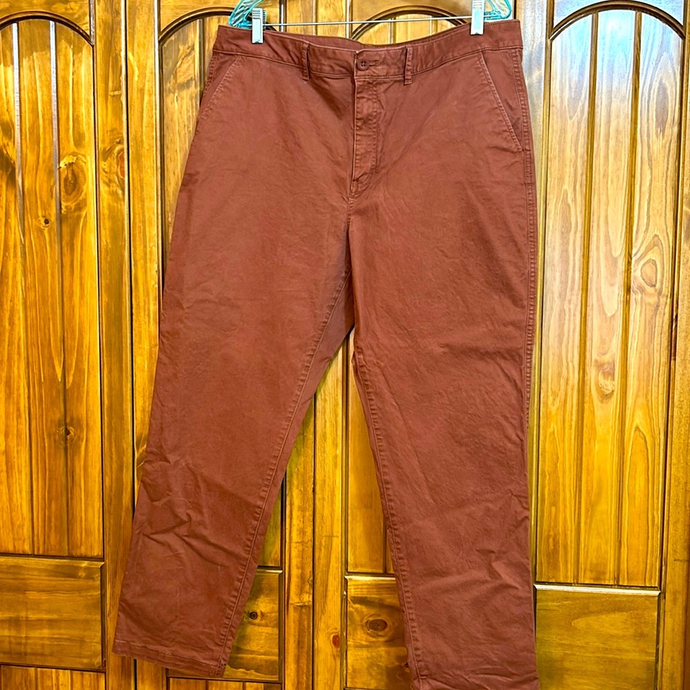 Eddie Bauer straight leg pant, rust, sz 18, 4 pockets $18